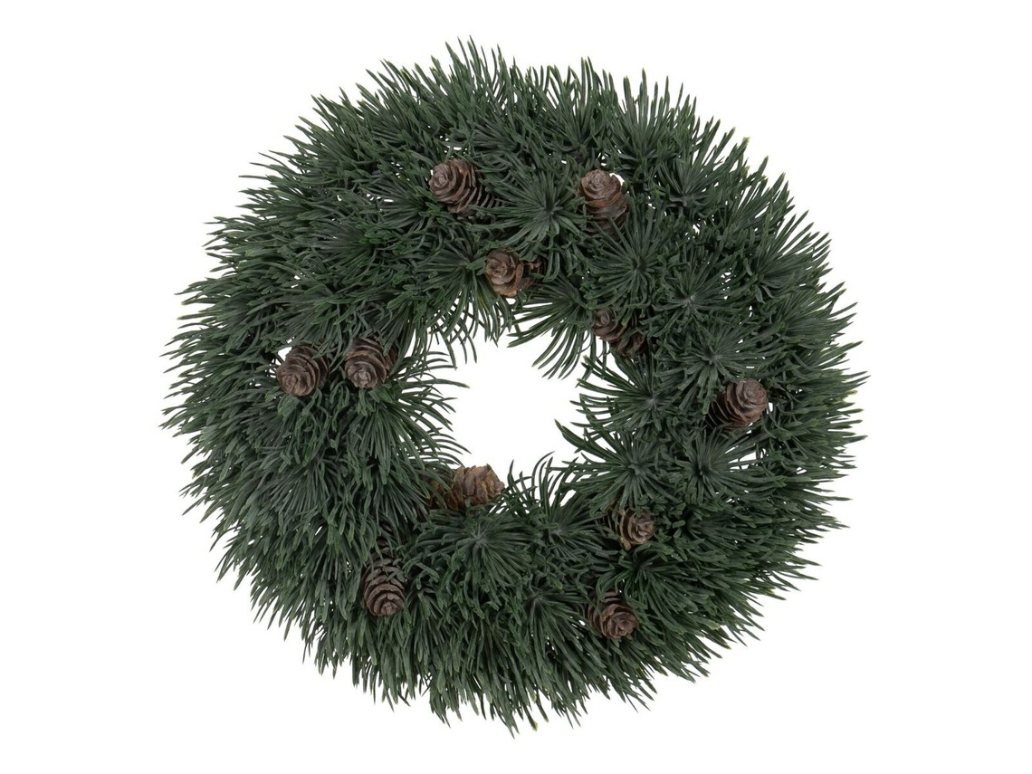 Corona de Navidad Verde PVC 28 x 28 cm