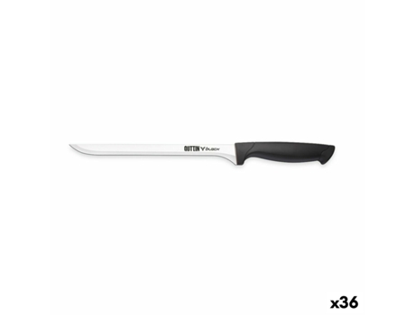 Cuchillo Jamonero QUTTIN Black Negro Plateado 22 cm (36 Unidades)