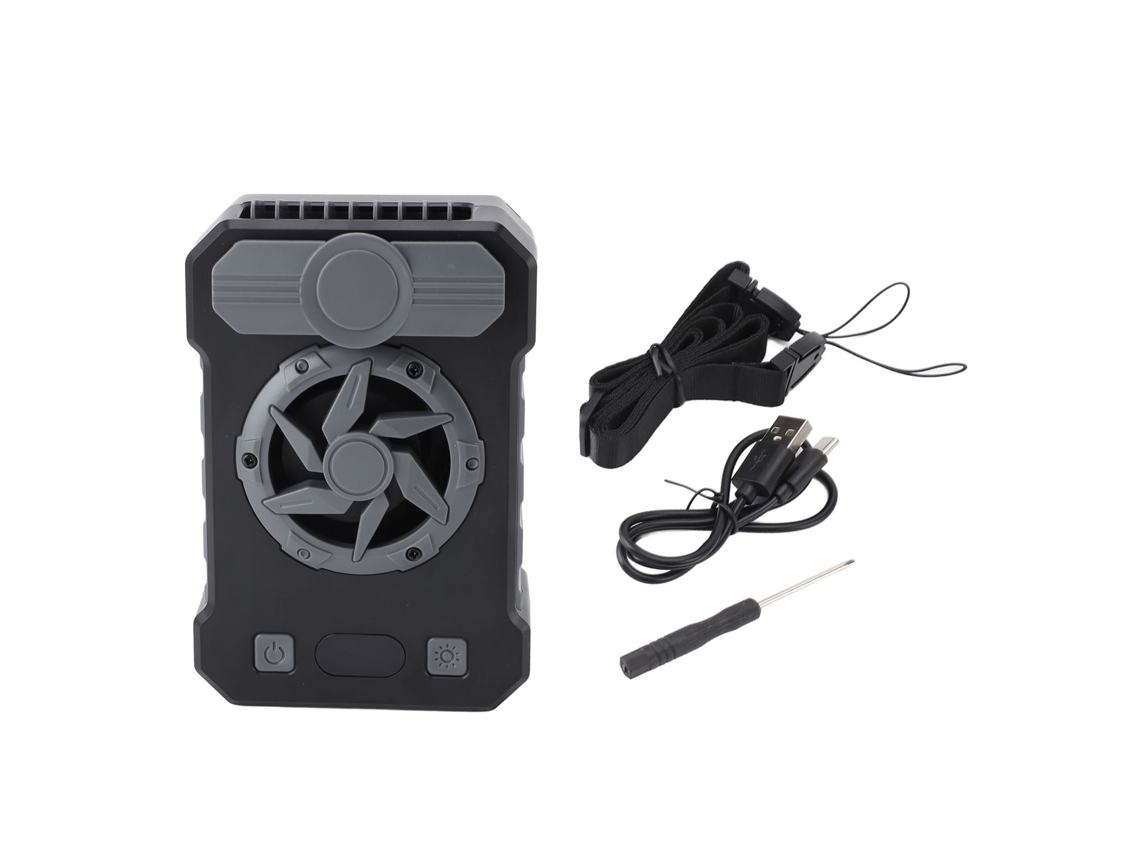 2026-ventilador Portátil Con Clip Para Cintura Y Lanyard 5 Velocidades Recargable Con Luz De Emergencia Para Pesca Ciclismo