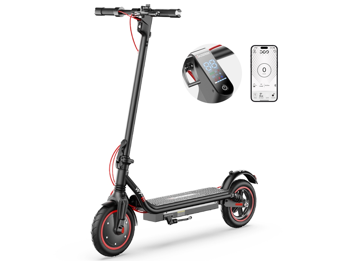 Patinete eléctrico Iscooter W7, 350 W, batería de 36 V y 7,8 Ah, neumático inflable de 8,5 pulgadas, control por app