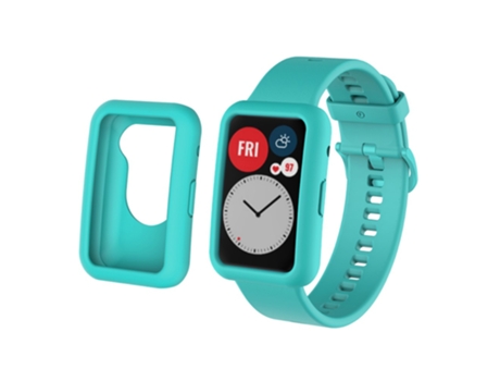 Correa de Silicona ajustable antiarañazos para Huawei Watch Fit - matcha verde