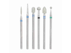 Kit De 6 Brocas De Dremel Para Unhas Em Aço Inoxidável Acessórios Manicure Ferramenta Jg8