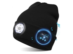 Gorro De Lana Led Bluetooth 5.0 Con Altavoces Estéreo Y Micrófono Para Deportes Y Al Aire Libre