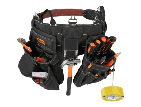 VEVOR Cinturón de herramientas Bolsa de herramientas de construcción de carpintero 32 bolsillos Tamaño de cintura de 32 inch-54