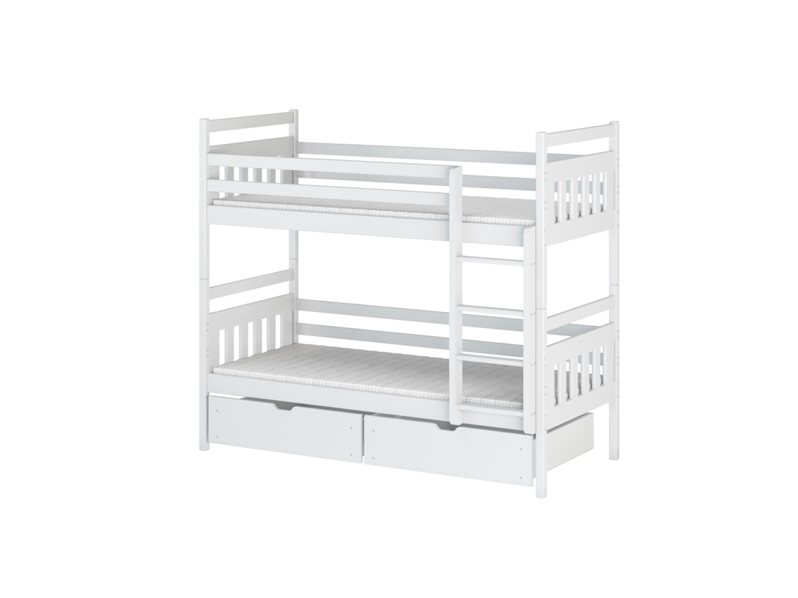Litera FURNLUX Adas (Blanco, Madera Maciza - 98X198X164 Cm / 90X190 Cm)