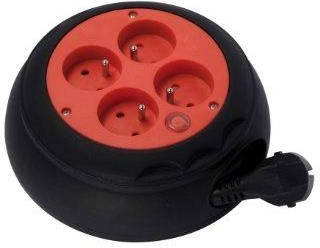 Chacon 89101 Carrete alargador de cable con 4 enchufes 16 5411478891017