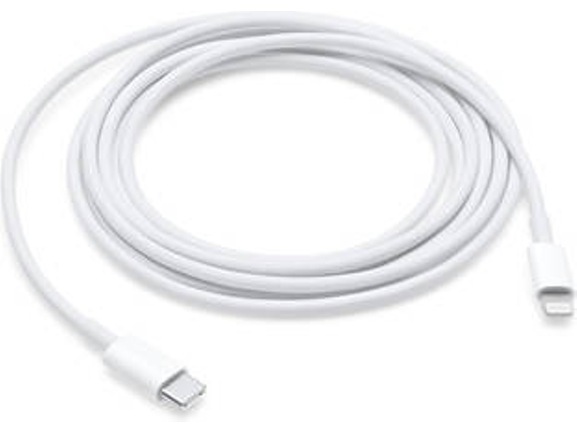 Cable APPLE MKQ42ZM/A (USB-C - Lightning - 2m - Blanco)