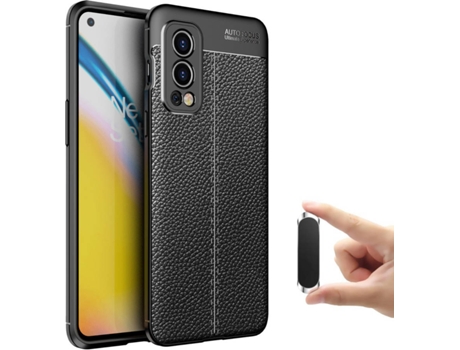 Kit Funda y Soporte Magnético Oneplus Nord 2 Rugged Leather Negro