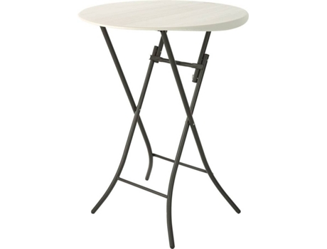 Mesa AKTIVE Cocktail (Blanco - 84x84x110 cm - Plástico y Acero)