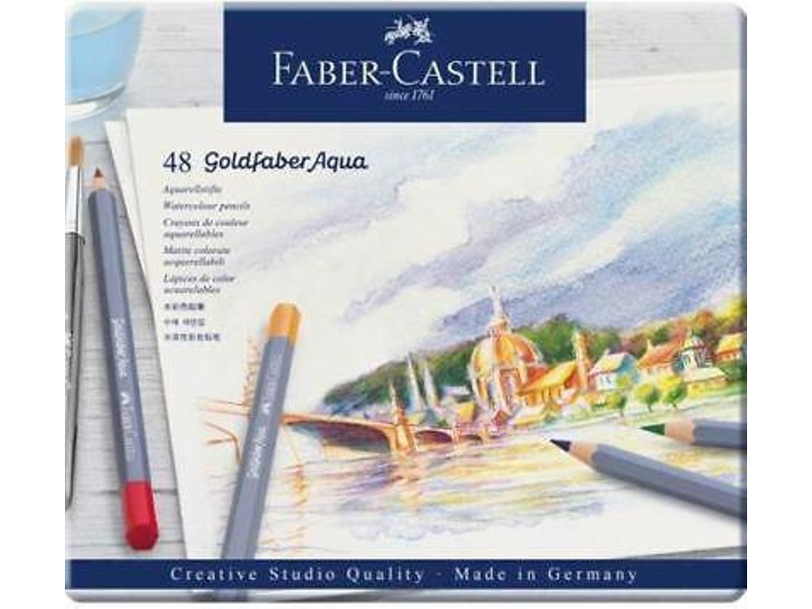 Lápis de Cor Faber-Castell Goldfaber Aqua Acuarela 48 Unidades