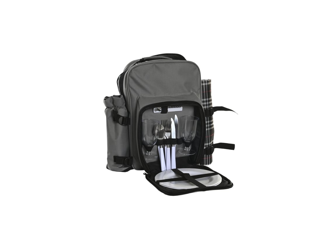 Set 9 Mochila Poliester 2 Servic Picnic 28,5x20x39cm