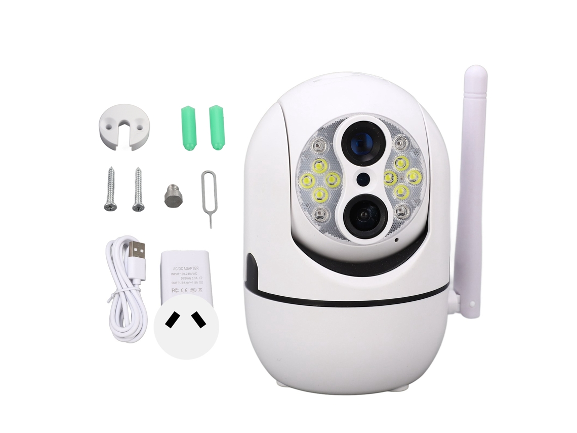 Câmera Sem Fio Exterior 1080p Hd Impermeável Ip66 Wifi 2.4ghz Segurança Residencial Plug Au 100‑240v