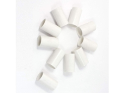 10 piezas de tubo de vinilo clorado blanco con adaptador deslizante de 20 mm y puerta exterior recta. CHABERLU