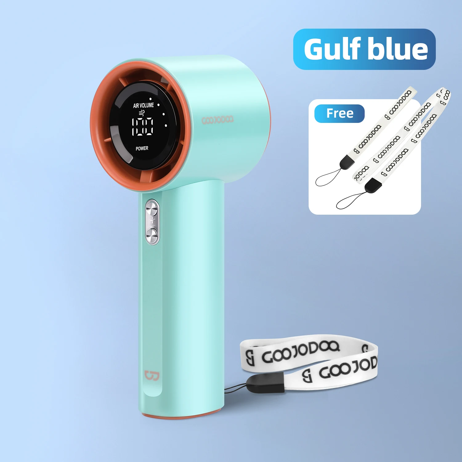 Ventilador Recargable Turbojet Mini De Alta Velocidad (azul Golfo), De Mano Y Portátil.