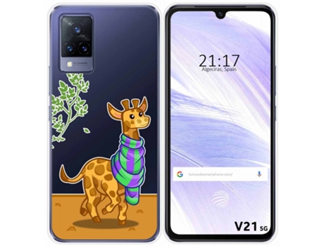 Carcasa Vivo V21 5G TUMUNDOSMARTPHONE Dibujos Transparente Multicolor