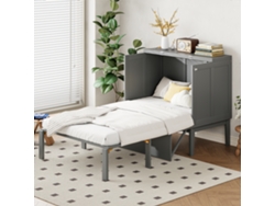Cama Abatible De Pared 90x200 Vertical Gris