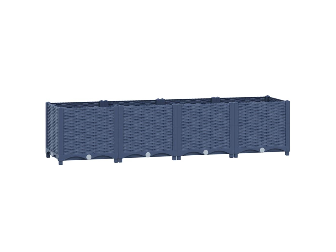 Arriate VIDAXL Azul Polipropileno (160x40x38 cm)