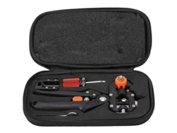Herramienta de poda e injerto de acero inoxidable para árboles frutales con cuchillas reemplazables y kit completo.