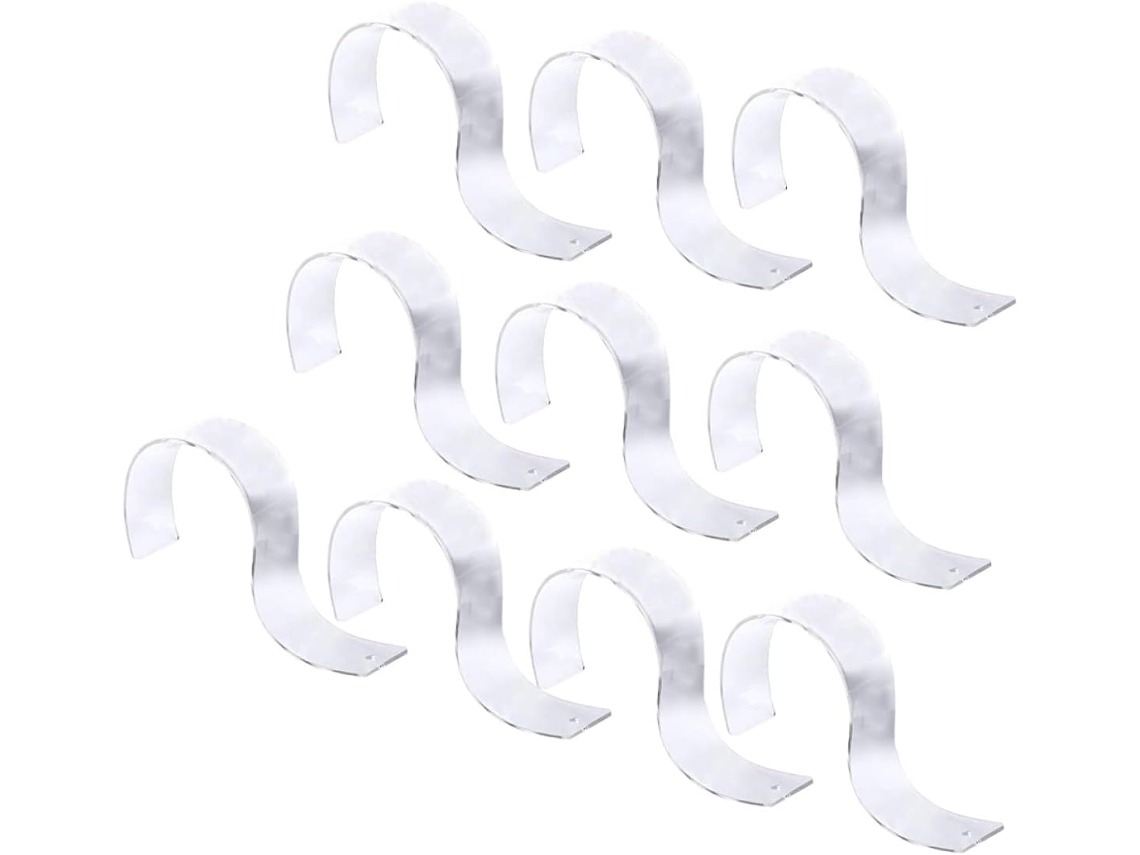 10 Soportes Acrílicos Forma Cinturones Estante Almacenamiento Superficie Rebabas Centros Comerciales