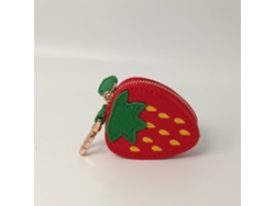 Monedero Con Forma De Fruta - Colgante Para Monedero - Fresa Roja - Aprox. 6,5 X 5,5 X 2,5 Cm