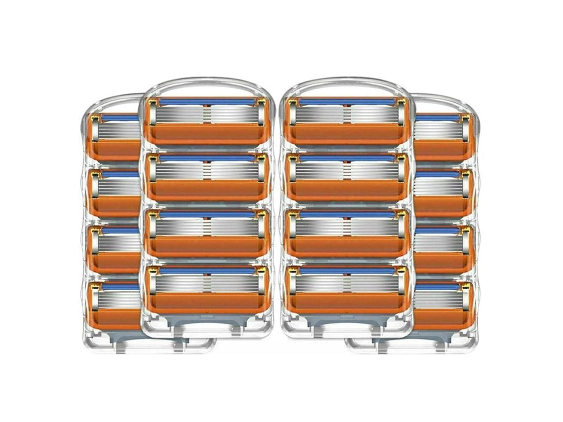 16 Cilindros De Cuchillas De Afeitar De 5 Capas Compatibles Con Gillette Fusion - Wanan