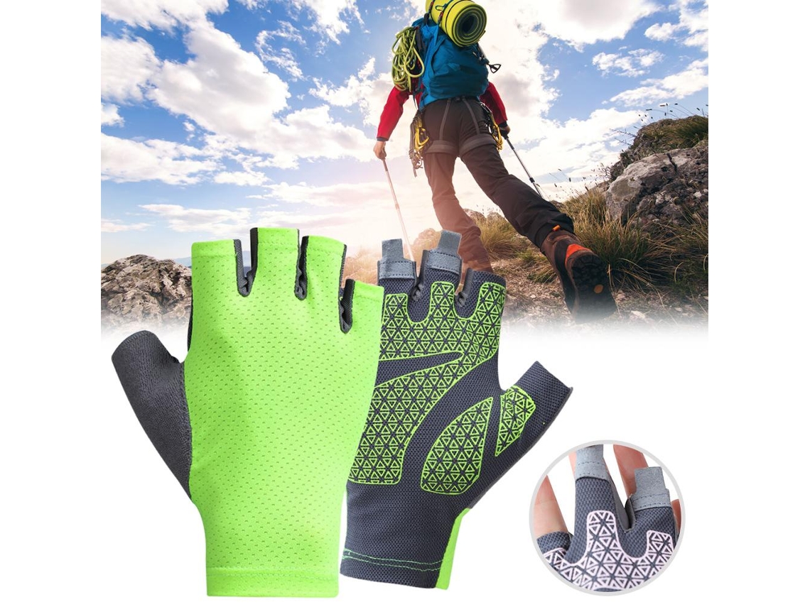 Guantes De Ciclismo Con Dedos Descubiertos, Resistentes Al Desgaste, Antideslizantes, Para Entrenamiento En Gimnasio Y Levantamiento De Pesas.