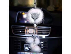 2026-colgante Espejo Retrovisor Coche Estilo Zorro Piedras Brillantes Decoración Hogar Regalo