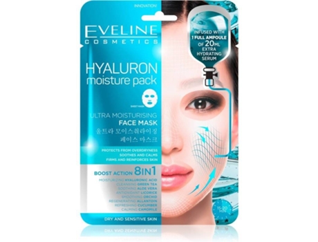 Mascarilla Facial EVELINE COSMETICS Hyaluron Moisture Pack Super Hydrating Soothing Sheet Mask