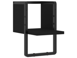 Maison Exclusive - Estante De Pared Con Barra Negro 20x25x30 Cm