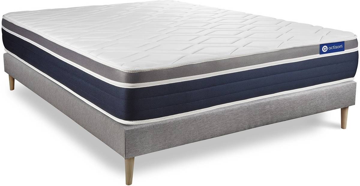 Conjunto de Somier + Colchón ACTISOM Actimemo Confort (Gris - 150x200cm)