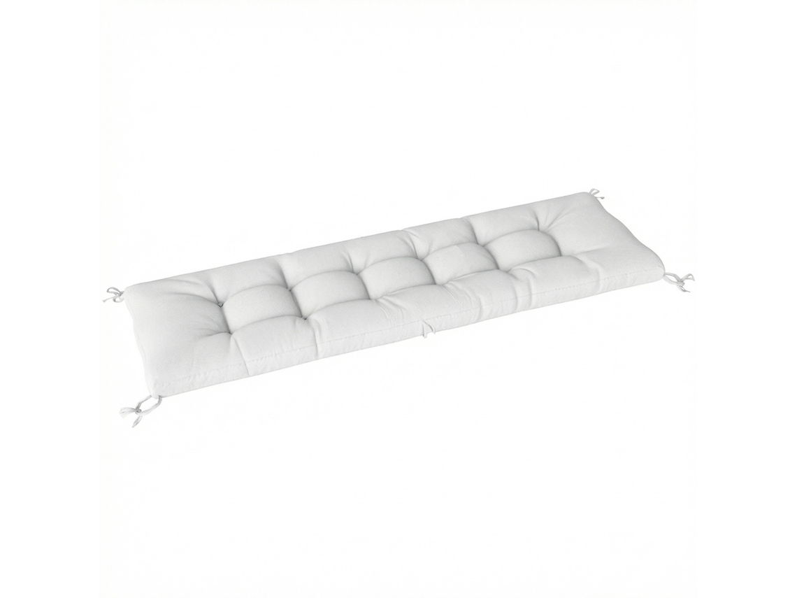 Cojín Para Asiento De Exterior Uv50 198x65x13 Cm Color Crema