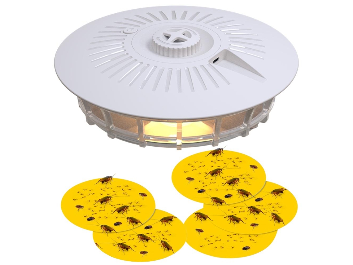 Jinwei-trampas Para Pulgas Com Lâmpada De Luz E 5 Almofadas Adesivas Caçador De Pulgas E Percevejos Para Gatos E Cães