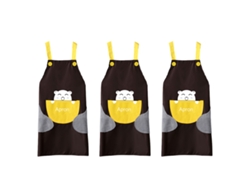Delantales Impermeables En Pvc 3 Piezas Moda Unisex Delantal Sin Mangas Antiensuciamiento Para Cocina
