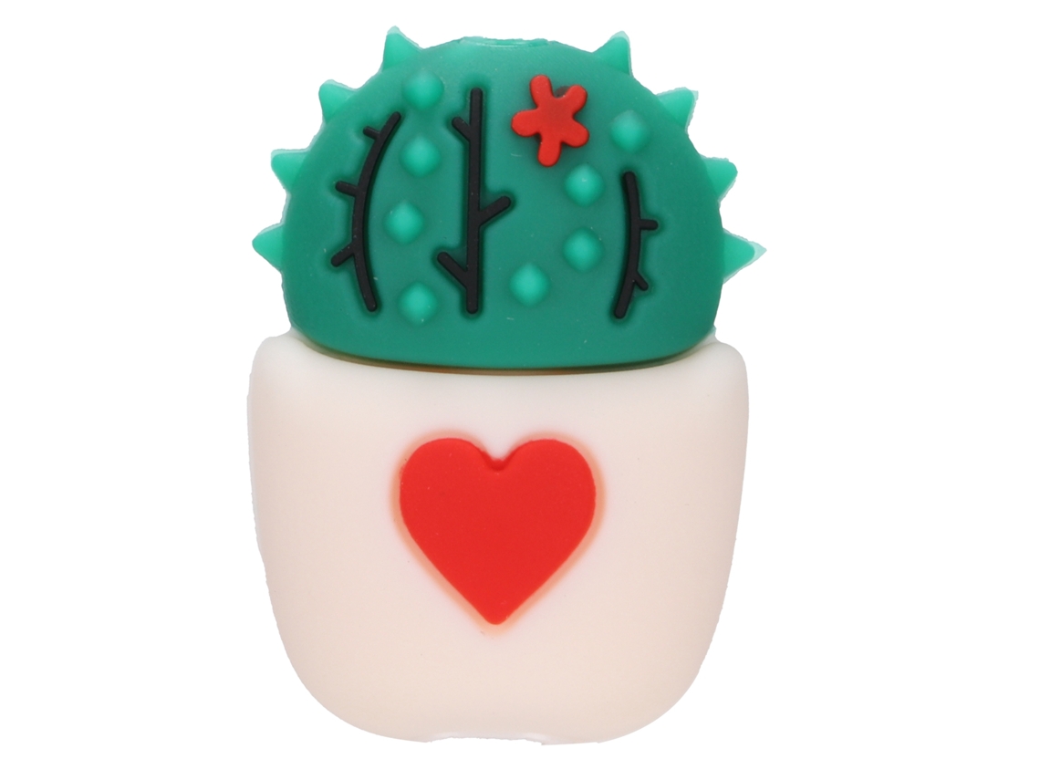 Protector De Cable Datos Cute Cactus Para Carga Celular Tablet Cable Usb Rosa Blanco