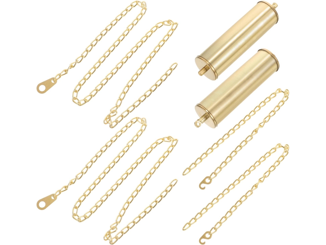 Juego De Pesas Para Reloj De Cuco De Metal Dorado Con Kit De Péndulo Para Armar (pieza De Repuesto)