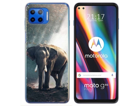 Carcasa Motorola Moto G 5G Plus TUMUNDOSMARTPHONE Elefante Multicolor
