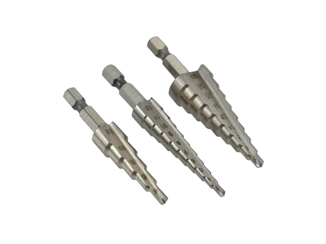Juego De 3 Brocas Hexagonales Para Taladro De Vástago Para Taladrar En Metal Y Madera, Para Proyectos