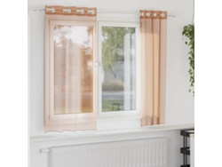 Cortinas De Gasa Con Ojales 2 Uds Terracota
