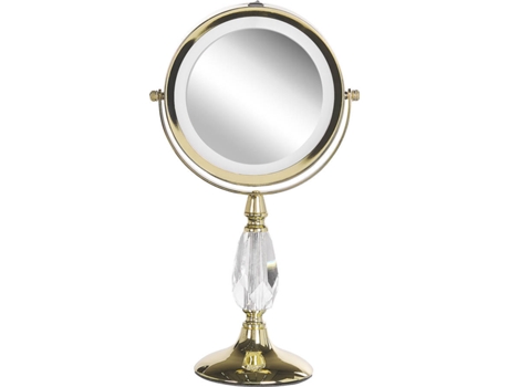Espejo de maquillaje BELIANI Maury de Hierro, Vidrio Dorado 18x12x37