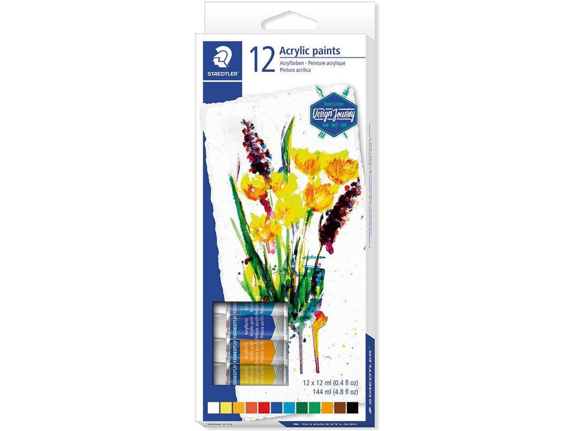 Tintas STAEDTLER Acrilico (Multicolor - Multicolor - 12 Unidades)