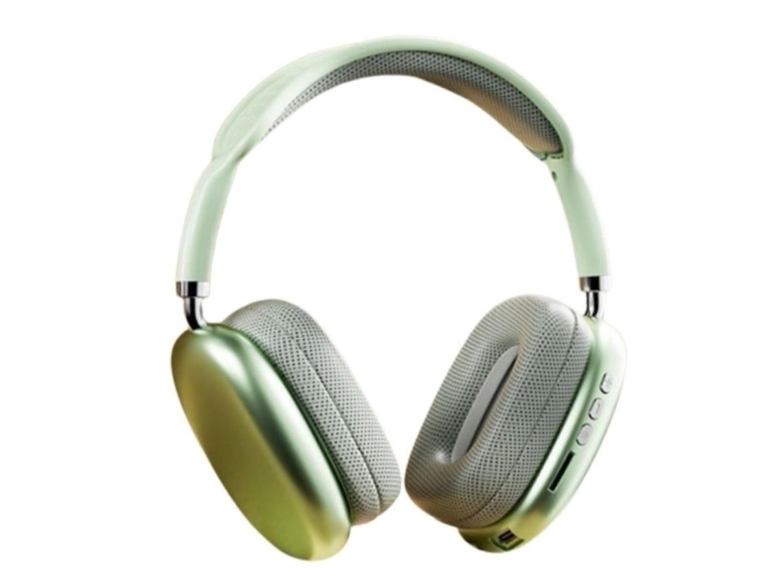 Auriculares Inalámbricos Bluetooth (verdes), Sonido De Alta Fidelidad, Diseño De Diadema Supraaural, Batería De Larga Duración.