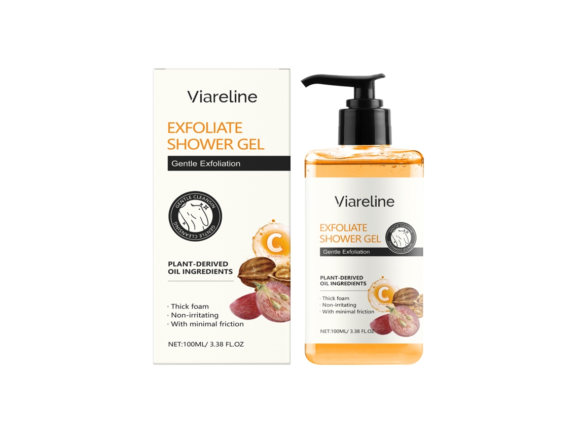 Gel de ducha corporal exfoliante y purificante