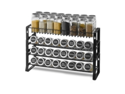 Organizador de especias apilable de 40 x 27 cm con 4 niveles y diseño modular para la cocina Tekmaquinas