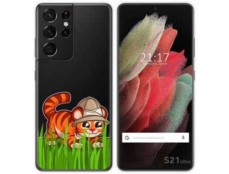 Carcasa Samsung Galaxy S21 Ultra 5G TUMUNDOSMARTPHONE Dibujos Transparente Multicolor