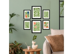NACNIC Set De 6 Posters Minimalismo En Colores Vibrantes Perenne Láminas De Paisajes Y Naturaleza Para  Tamaños A3 & A4 Marcos Negros