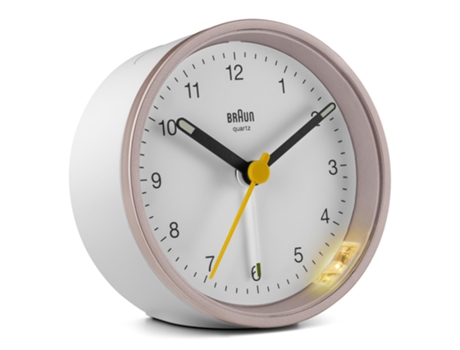 Reloj de pared Braun Bc12 cuarzo rosa blanco