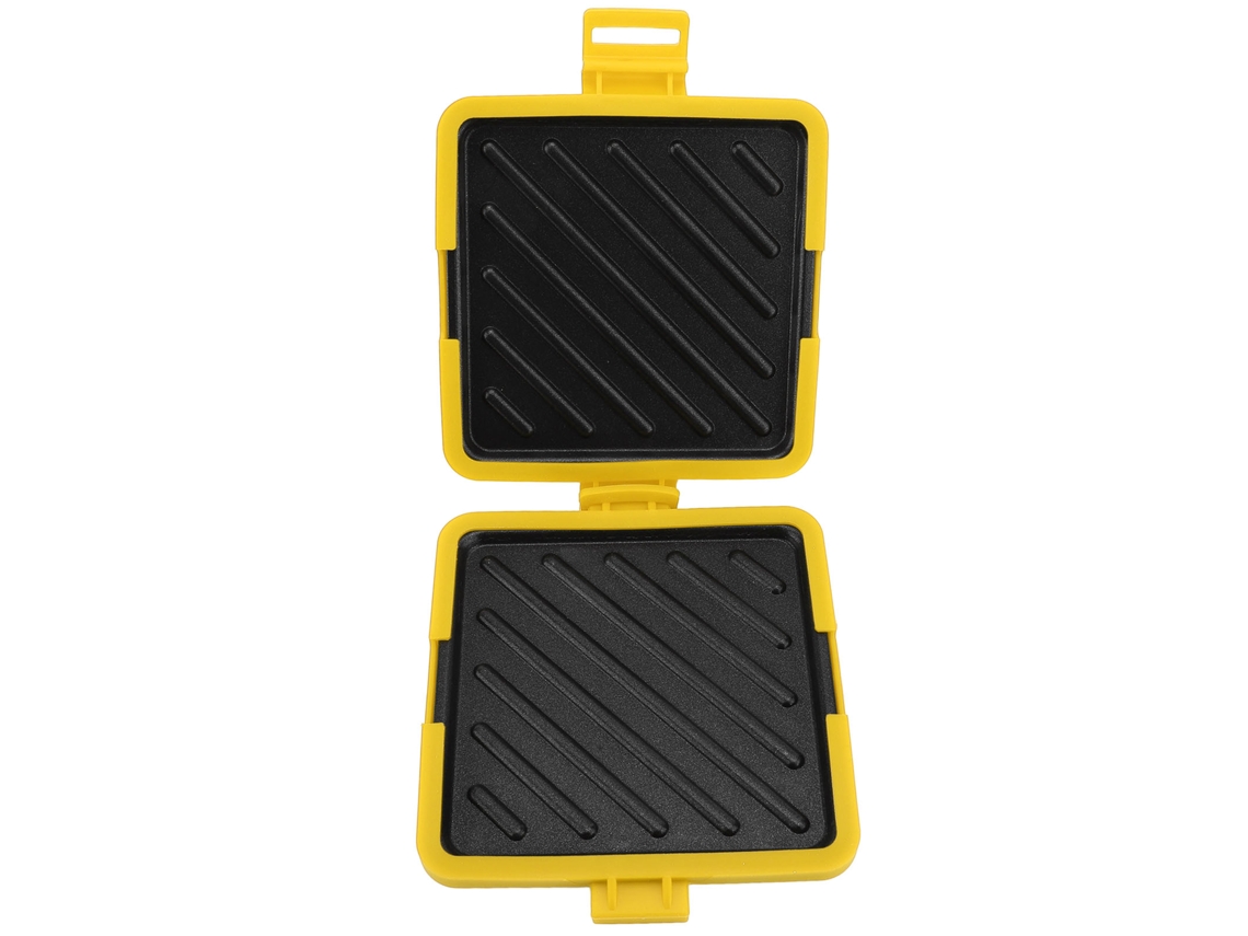 Fabricador De Sanduíches Tostados Para Micro-ondas Com Cinta De Silicone Ajustável Sem Fio Amarelo