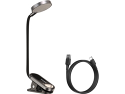 Lámpara de Mesa Comfort Reading Mini Clip Cinza Escuro (3W - Abs)