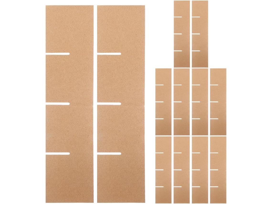 12 Separadores Cartón Cajas Mudanza 335x335x80 82x82x80 Proteger Platos Cristalería Embalaje Seguro