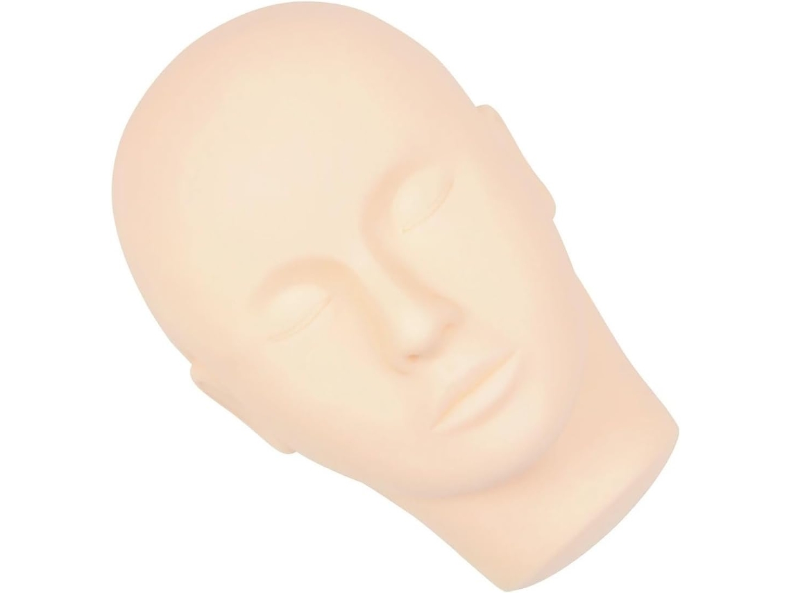 Maniquí Profesional De Cabeza Plana Para Entrenamiento En Maquillaje Y Extensiones De Pestañas.